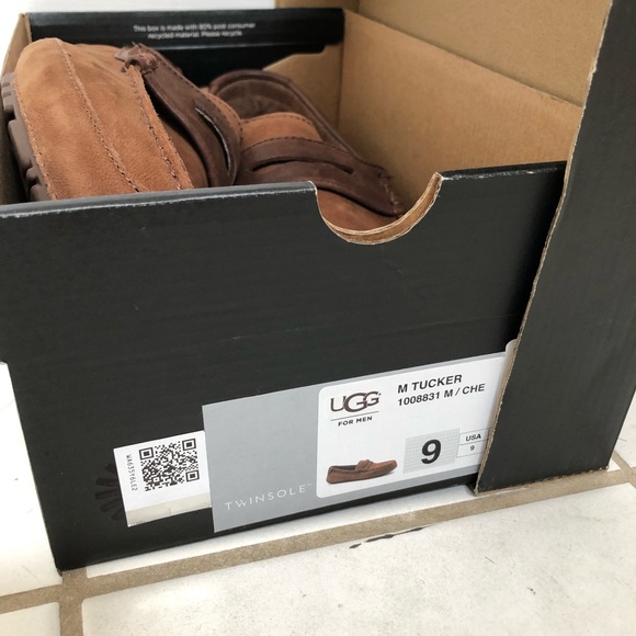 NWT UGG Tucker Twin Soles Driving Shoes in Chestnut Brown